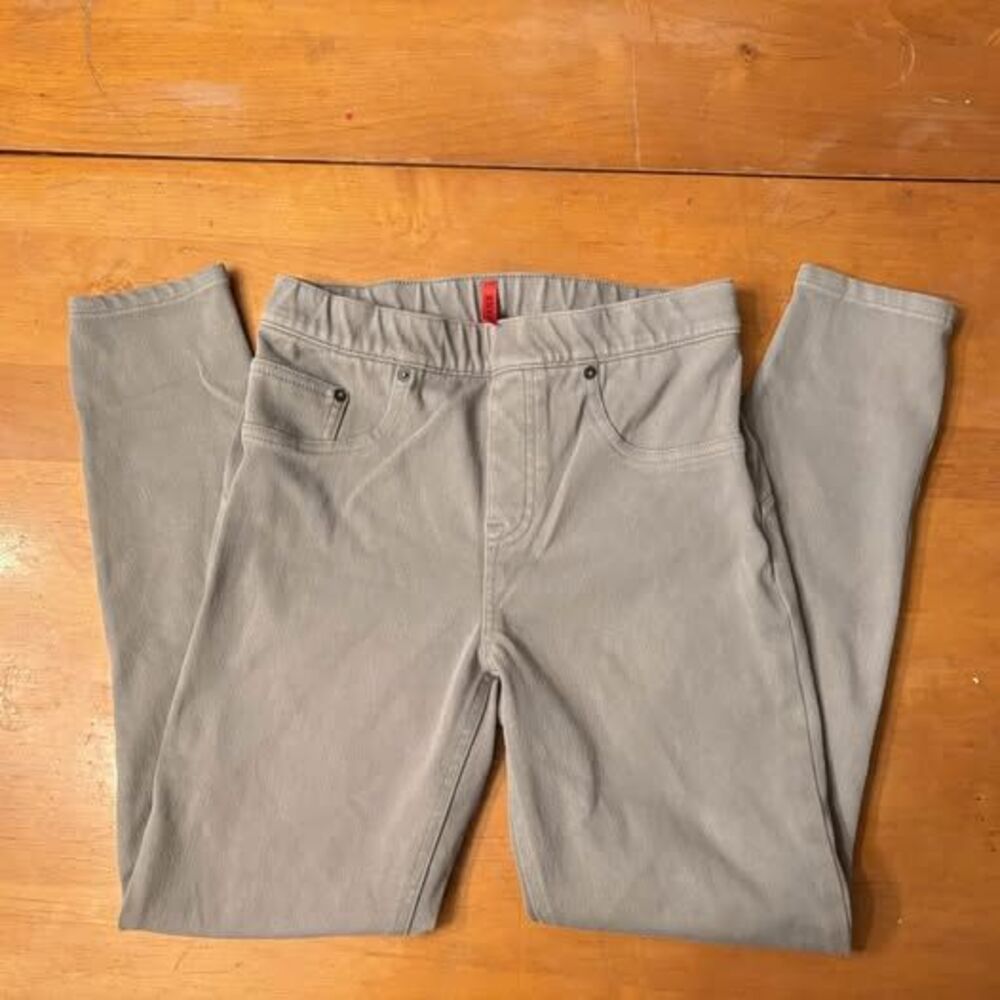 Spanx Grey Jeggings Pants Tummy Control Business Casual Work Flattering WomenM
